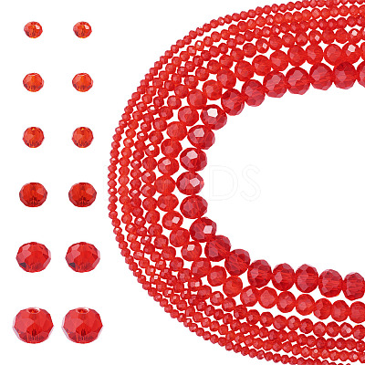 6 Strands 6 Styles Glass Beads Strands EGLA-TADJ0001-05E-1