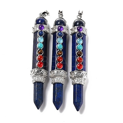 Chakra Theme Natural Lapis Lazuli Big Pendants G-I322-06P-03-1