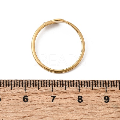 304 Stainless Steel & Natural Shell Cuff Rings for Women RJEW-G372-01G-05-1