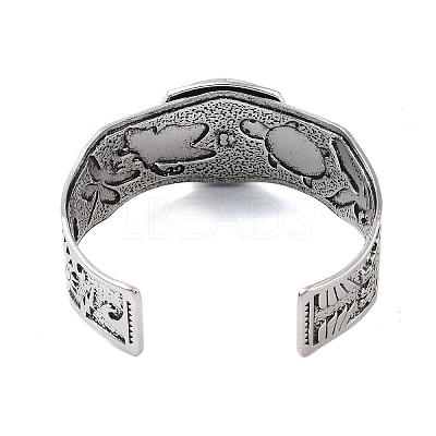 Constellation Alloy Open Cuff Bangles for Women Men BJEW-C064-01AS-12-1