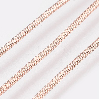 Long-Lasting Plated Brass Snake Chain Necklaces LS-NJEW-K112-04RG-NF-1