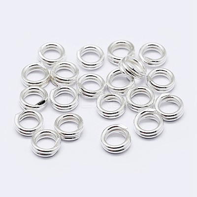 925 Sterling Silver Split Jump Rings STER-F036-01S-0.6x6mm-1
