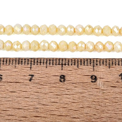 Anti-Tarnish Electroplate Rondelle Glass Beads Strands EGLA-T021-3mm-17-10-1