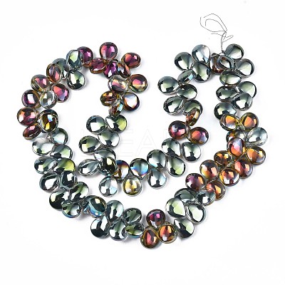 Electroplate Glass Beads Strand EGLA-S188-27-C02-1