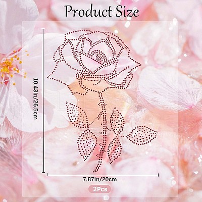 Rose Shape Hotfix Rhinestone DIY-WH0308-281-1