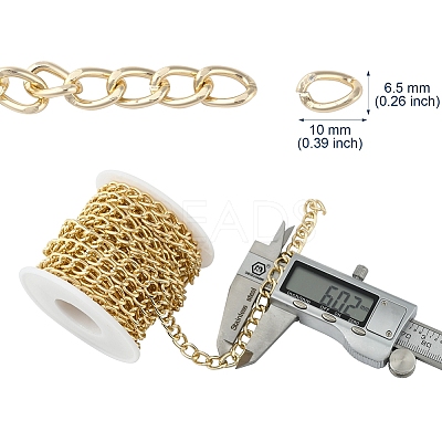 Aluminium Twisted Curb Chains CHA-YW0001-01G-1