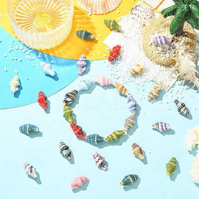 40Pcs 10 Colors Handmade Porcelain Beads PORC-CJ0001-42-1
