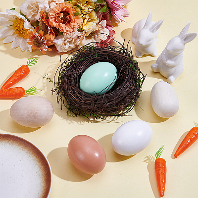 5Pcs 5 Colors Wood Egg Shape Toy WOOD-SP0001-92-1