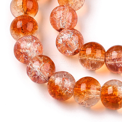 Transparent Crackle Baking Paint Glass Beads Strands X2-DGLA-T003-01A-11-1