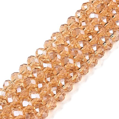 Electroplate Glass Beads Strands EGLA-A044-T6mm-A23-1