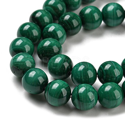 Natural Malachite Beads Strands G-R432-11-8mm-1
