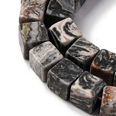 Natural Map Stone Beads Strands G-T139-8x8-45A-1