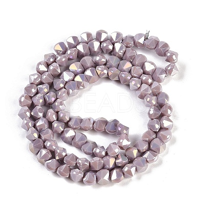 Electroplate Glass Beads Strands EGLA-B009-05A-09-1