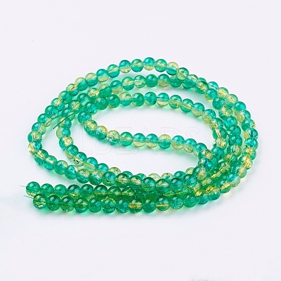 Crackle Glass Beads Strands X-CCG-Q002-6mm-07-1