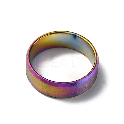 201 Stainless Steel Wide Band Finger Rings for Women Men RJEW-WH0009-13H-M-1