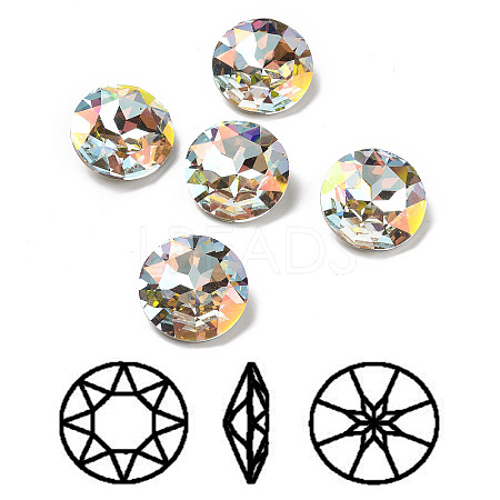 Light AB Style K9 Glass Rhinestone Cabochons RGLA-J033-C-001LA-1