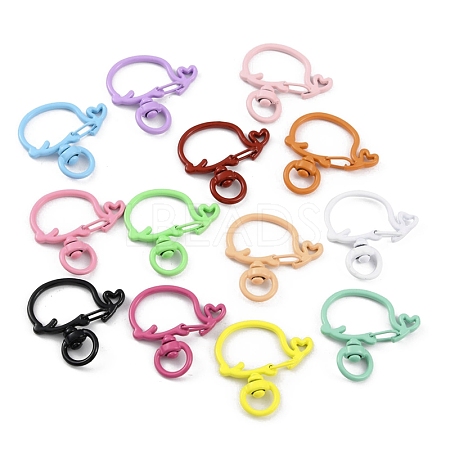 Spray Painted Alloy Swivel Lobster Clasps PALLOY-K004-02-1