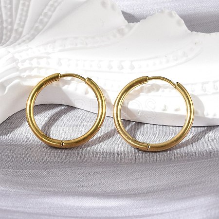 304 Stainless Steel Huggie Hoop Earrings EJEW-G272-02-16mm-G-1