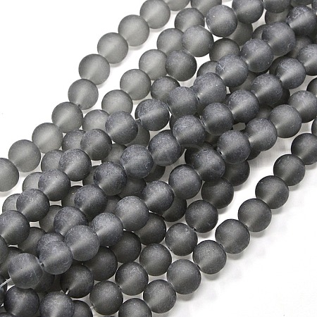 Baking Paint Transparent Glass Bead Strands GLAA-S031-12mm-12-1