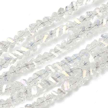 Electroplate Transparent Glass Beads Strands EGLA-P061-04C-AB16-1