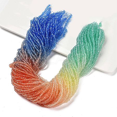 Transparent Painted Glass Beads Strands DGLA-A034-T2mm-A02-1