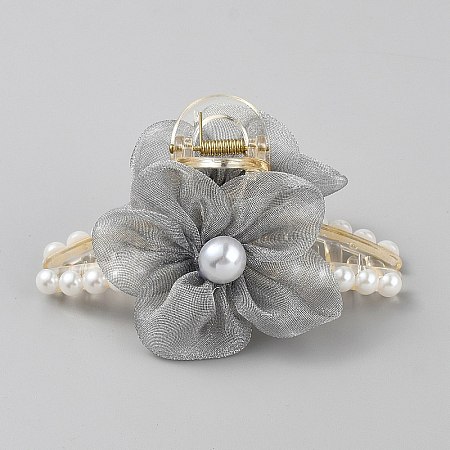 PS Plastic & Polyester & Iron Claw Hair Clips for Women Girls Thick Hair PHAR-WH0017-20C-1