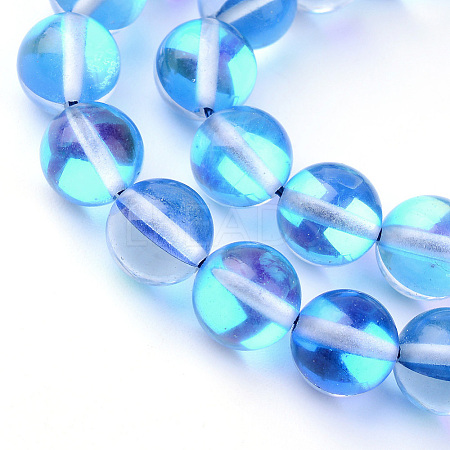 Synthetic Moonstone Beads Strands X-G-R375-8mm-B11-1