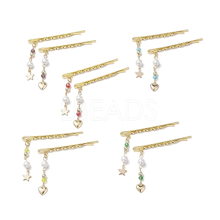 Iron Shell Pearl Hair Bobby Pin PHAR-JH00107-1