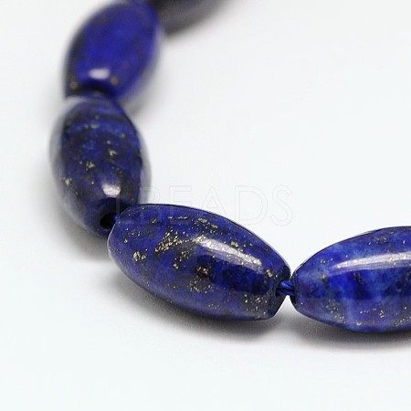 Natural Lapis Lazuli Rice Bead Strands G-I115-03-1