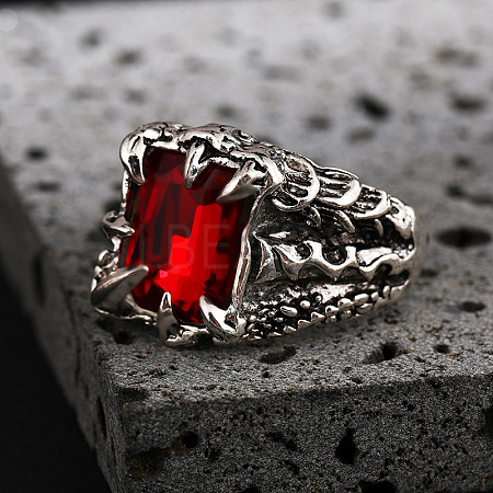 Alloy Rhinestone Cuff Rings for Men FS-WG503BD-01-1
