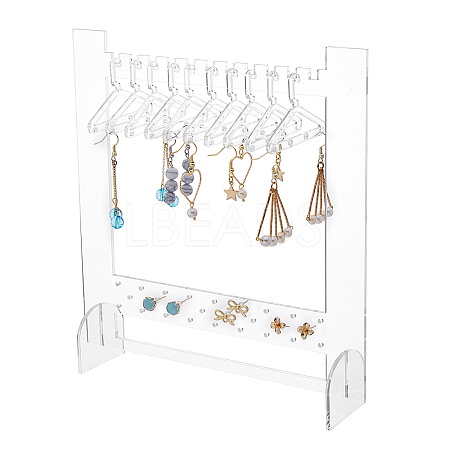 1 Set Transparent Acrylic Earring Hanging Display Stands EDIS-FH0001-07-1