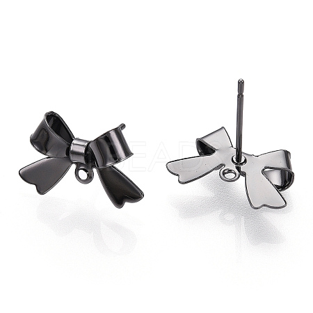 Brass Stud Earring Findings KK-S360-174EB-1