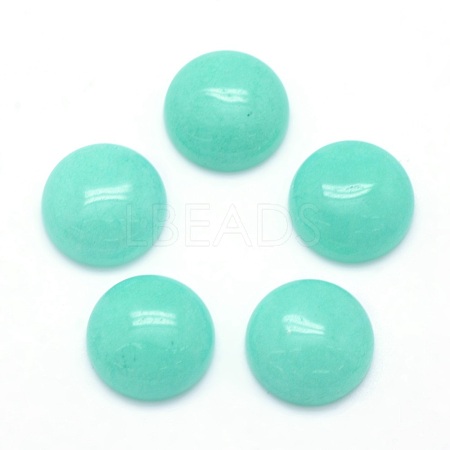 Natural Dyed Jade Cabochons X-G-P393-R30-12mm-1