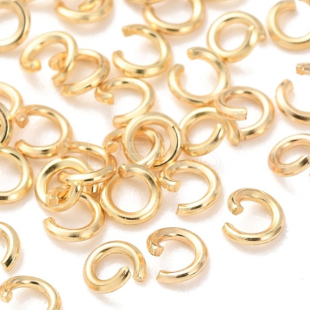 Brass Open Jump Rings KK-G604-08G-05-1