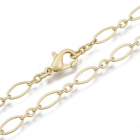 Brass Cable Chains Necklace Making MAK-S072-16A-MG-1
