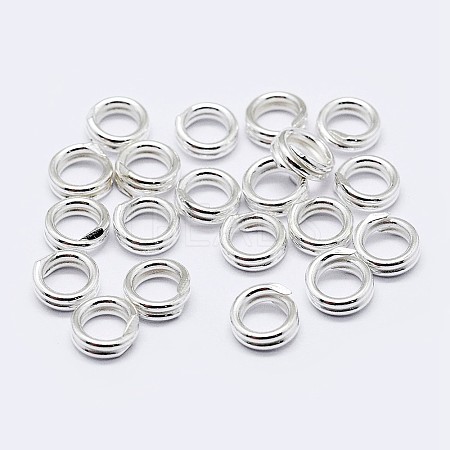 925 Sterling Silver Split Jump Rings STER-F036-01S-0.6x6mm-1