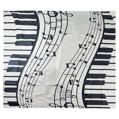 Piano Pattern Linen Tablecloth AJEW-WH0528-69B-1