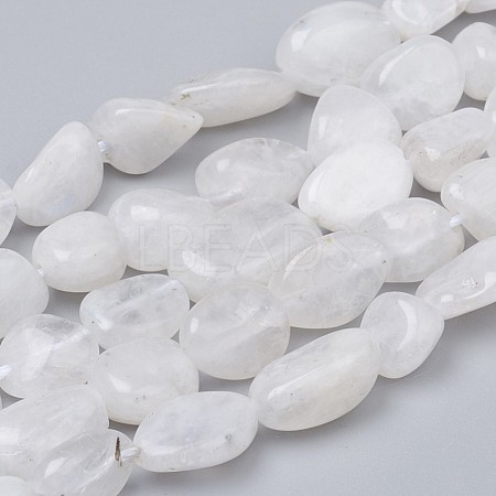 Natural Rainbow Moonstone Beads Strands X-G-L493-50-1