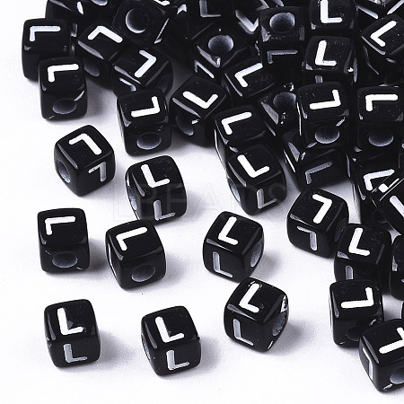 Opaque Acrylic Beads X-SACR-N002-01L-1
