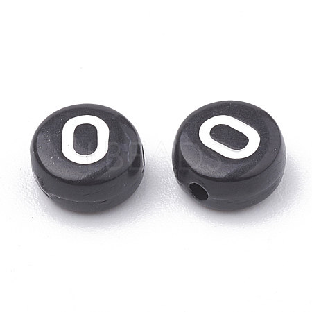 Opaque Acrylic Beads SACR-N002-02O-1