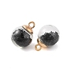 Glass Round Pendants GLAA-P063-01G-12-2