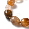 Natural Yellow Hematoid Quartz/Golden Healer Quartz Beads Strands G-B028-B08-4