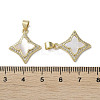 Brass Micro Pave Cubic Zirconia Pendants KK-G485-05G-3