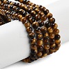 Natural Tiger Eye Beads Strands G-G099-4mm-4-5