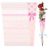 Bowknot Print Transparent PE Cone Flower Sleeves ABAG-FZC0002-001F-1