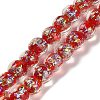 Handmade Dichroic Foil Glass Beads Strands DICH-U001-02I-1