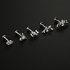 G23 Titanium Micro Pave Clear Cubic Zirconia Labrets WG4B733-02-3