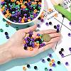 800Pcs 4 Colors Opaque Plastic Beads KY-FS0001-41-8