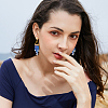 20Pcs Flat Round Brass Stud Earring Findings KK-BBC0013-96B-6