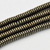 Flat Round/Disc Non-magnetic Synthetic Hematite Beads Strands G-D617-10-1